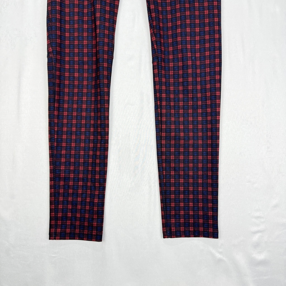 Anthropology Sanctuary Findley Plaid Red and Blue Leggings Size Small - Picture 4 of 14